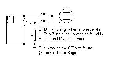 Switchable Hi-Z input impedance, how ? | diyAudio